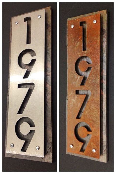 sheet metal house numbers|metal house numbers.